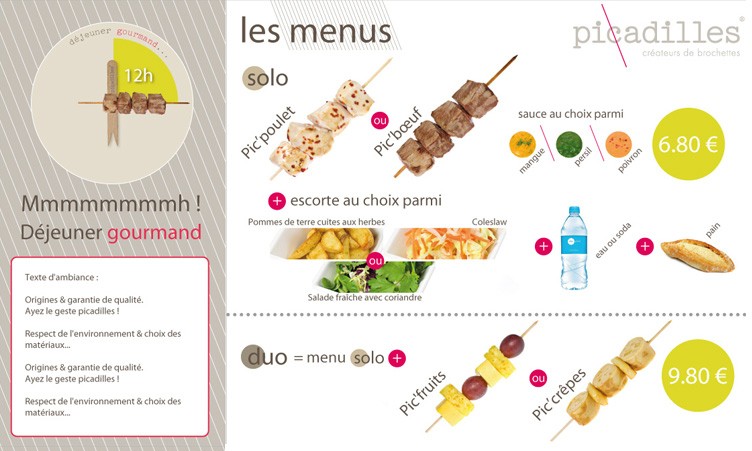 Menu Picadilles